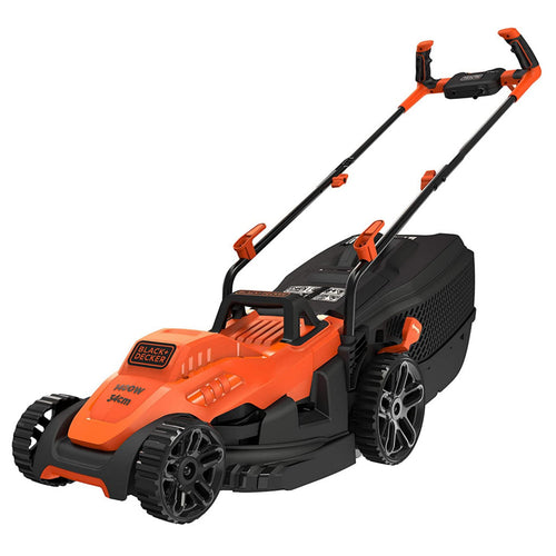 Black & Decker Lawn Mower With Ergonomic Handle Design 38cm 1600W BEMW471BH 