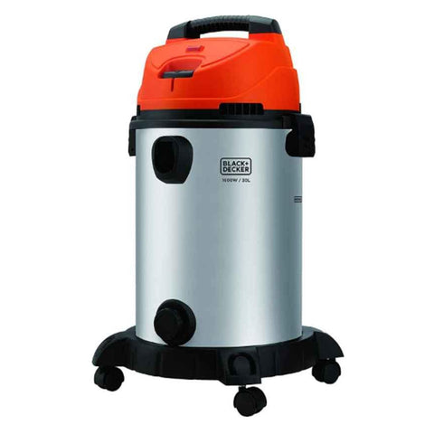 Black & Decker Wet & Dry Vacuum Cleaner Stainless Steel Drum 1400W 30Litre WDBDS30-IN 