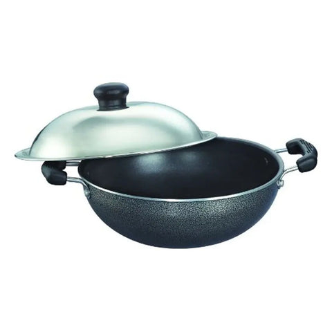 Prestige Omega Select Plus Round Base Kadai 200 mm With Stainless Steel Lid 30719 