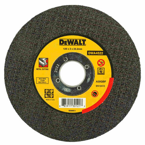 Dewalt Metal Cutting Wheel 125x3x22.23mm DWA4522 