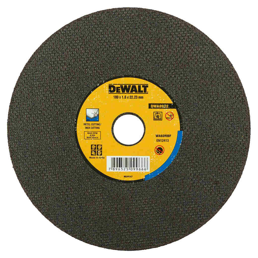 Dewalt Metal Cutting Wheel 180x1.6x22.23mm DWA8922-IN 