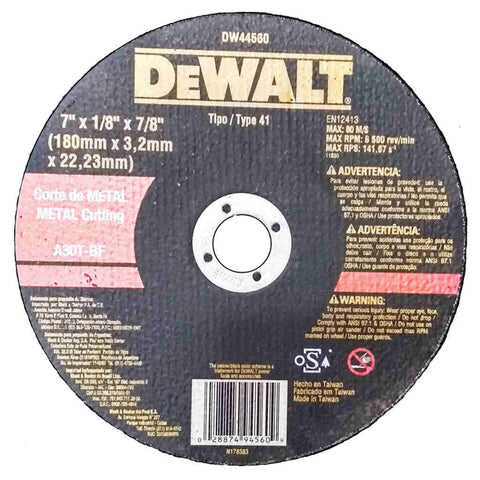 Dewalt Metal Cutting Wheel 180x3.2x22.23mm DW44560 
