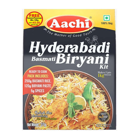 Aachi Hyderabadi Basmati Biryani Kit (Free Semiya Payasam Mix 100g) 