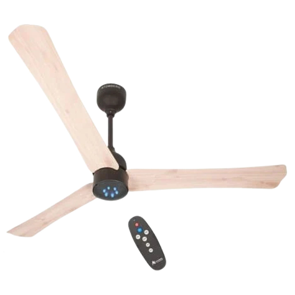 Atomberg Renesa Plus Ceiling Fan With BLDC Motor And Remote 1200mm Natural Oak Wood 