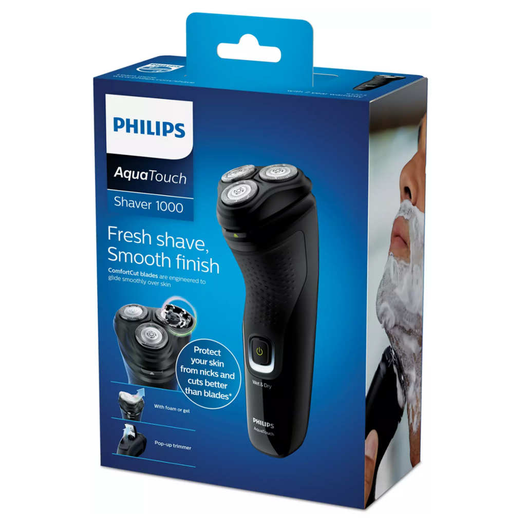 Philips Electric Shaver Wet Or Dry Deep Black S1223/41