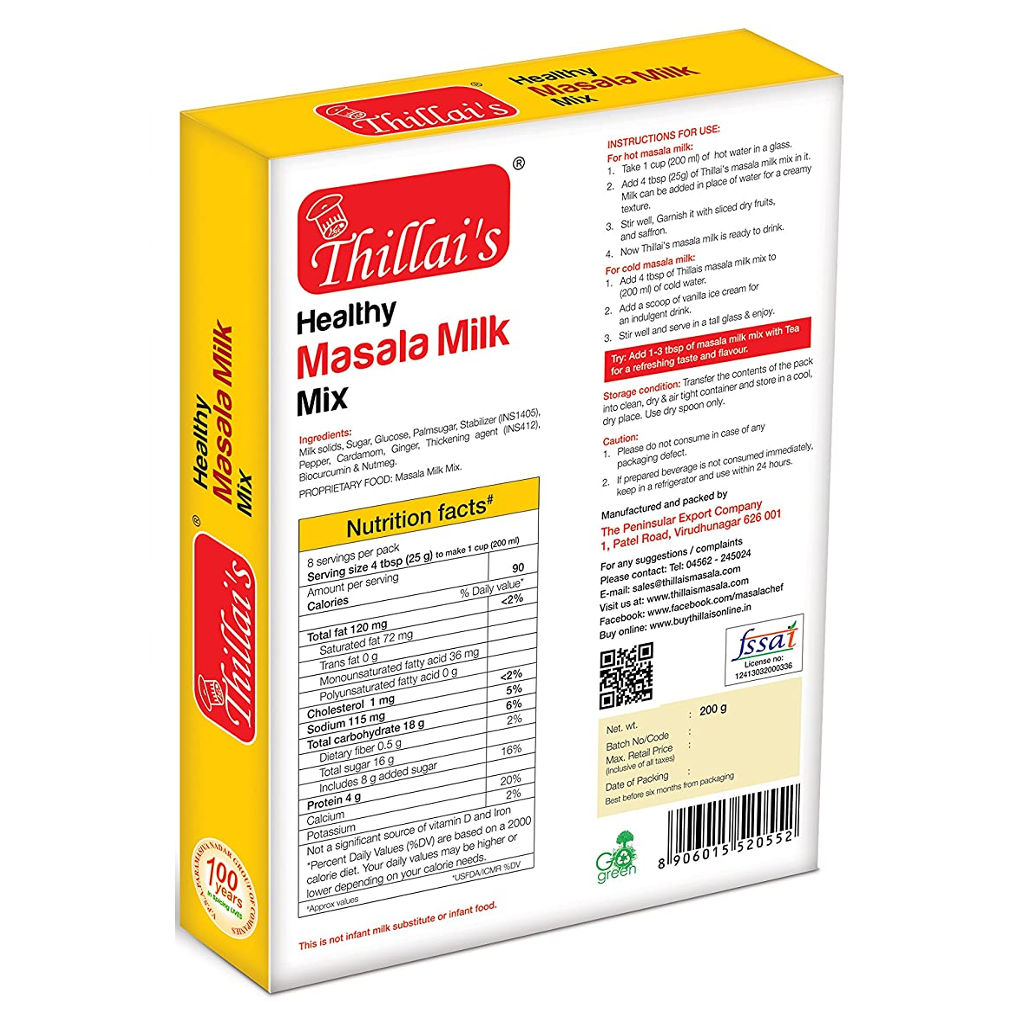 Thillai’s Healthy Masala Milk Mix 200g