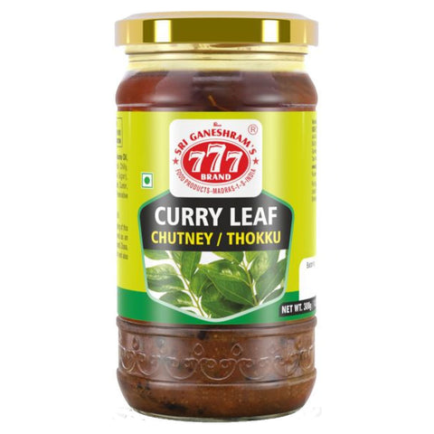 777 Curry Leaf Chutney/Thokku Glass Jar 300g FG-0462 