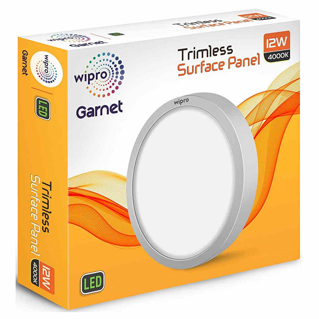 Wipro Garnet Round Trimless Surface Panel 12W D641240