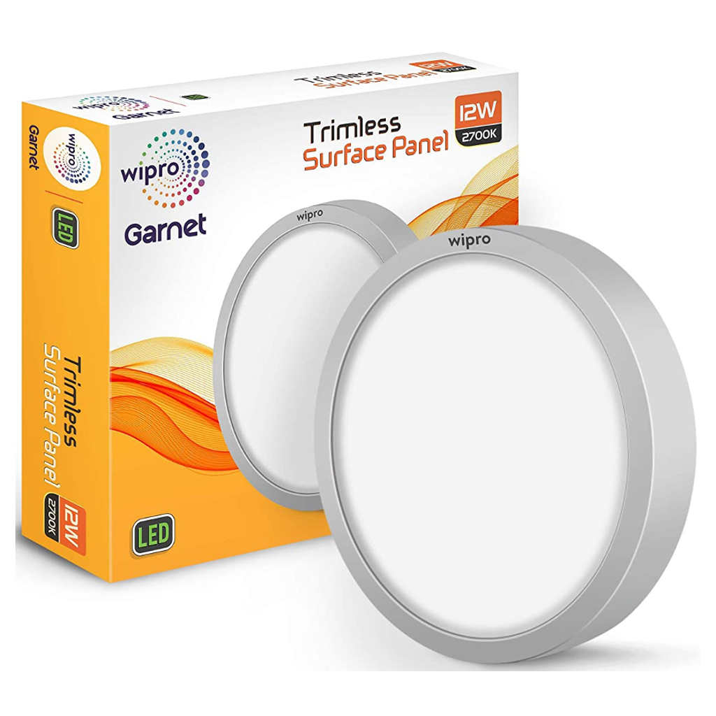 Wipro Garnet Round Trimless Surface Panel 12W D641227