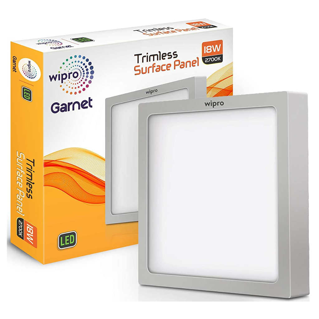 Wipro Garnet Square Trimless Surface Panel 18W D651827