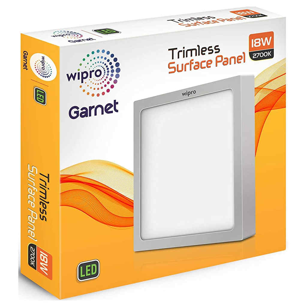 Wipro Garnet Square Trimless Surface Panel 18W D651827