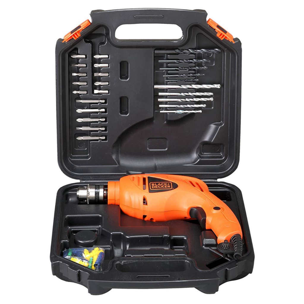 Black & Decker Hammer Drill Kit 10mm HD400K50 