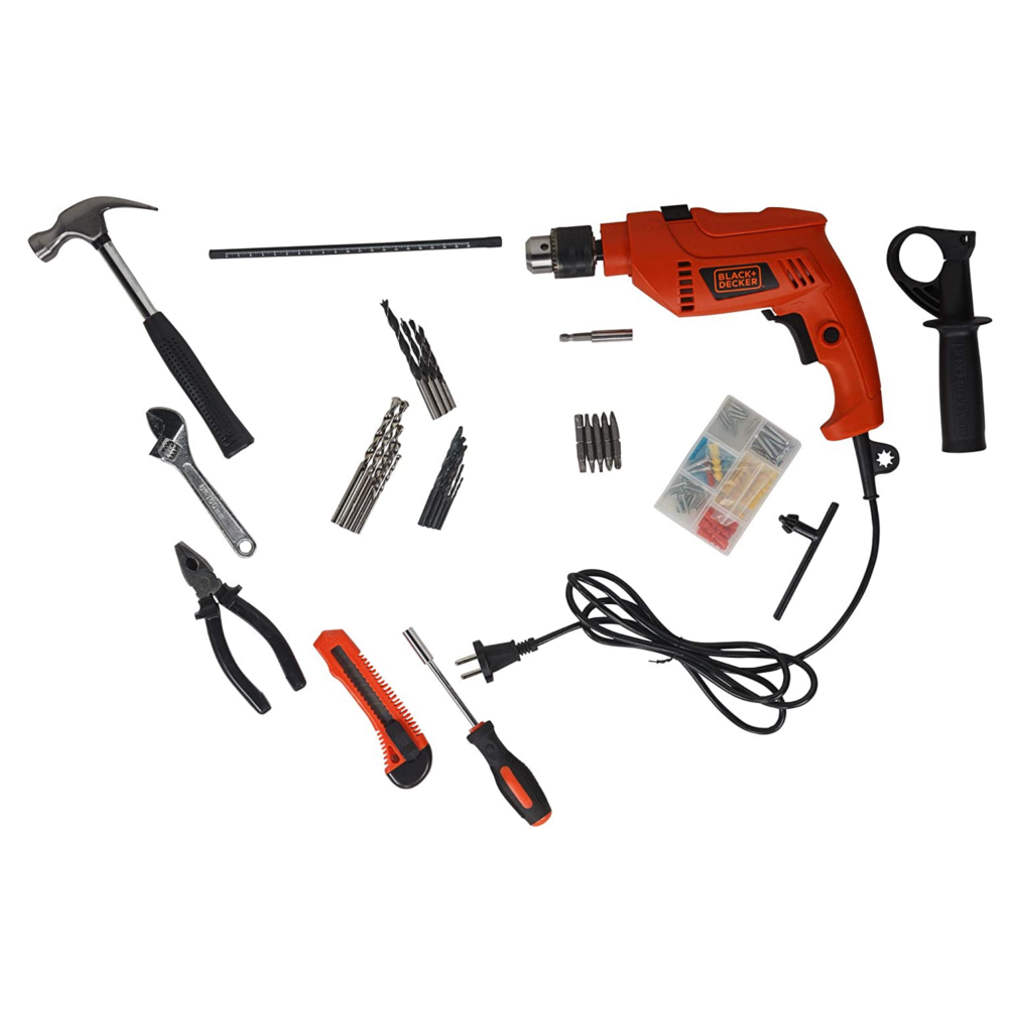 Black & Decker Hammer Drill Kit 13mm HD555KMPR