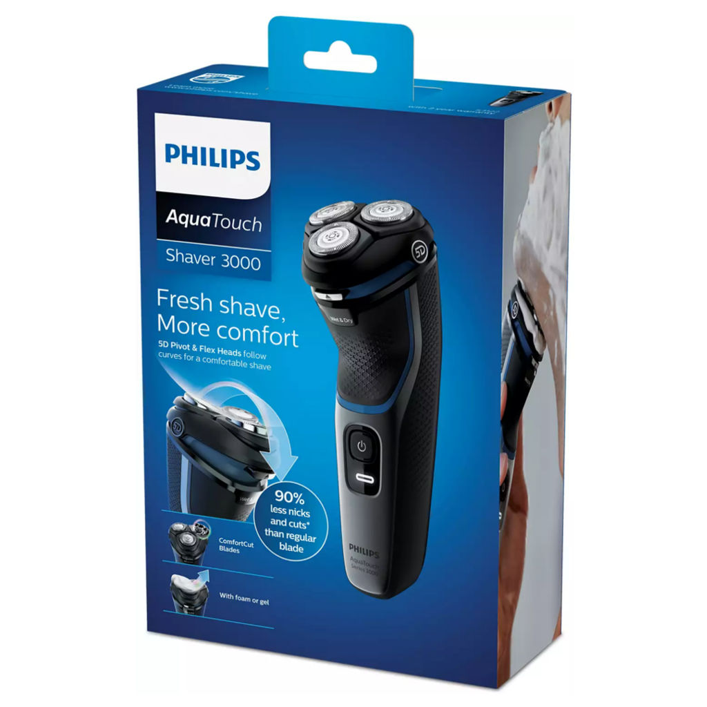 Philips Electric Shaver Wet Or Dry Deep Black S3122/55