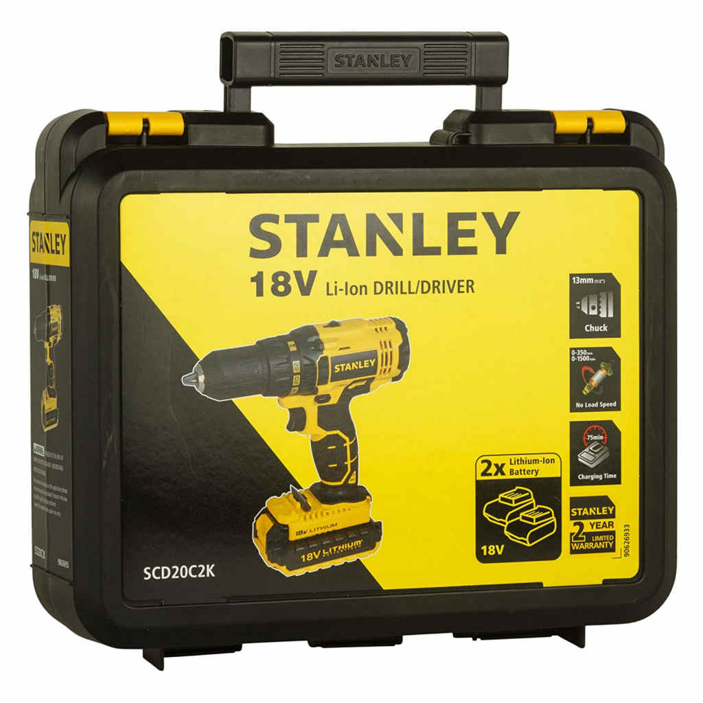 Stanley Cordless Drill Driver 18V 1.3Ah SCD20C2K