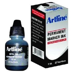 Artline Permanent Marker Refillable Ink 15ml Pack Of 10 ESK-15 