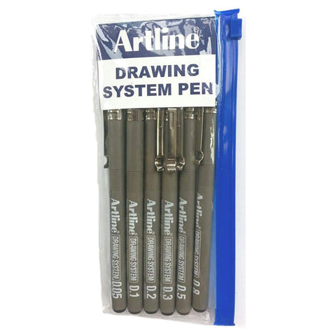 Artline Drawing System Pen Assorted Pack Of 6 