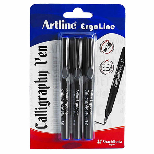 Artline Ergoline Calligraphy Pen Set Of 3 Blue 