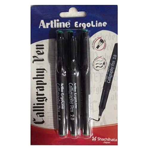Artline Ergoline Calligraphy Pen Set Of 3 Green 