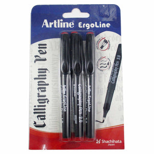 Artline Ergoline Calligraphy Pen Set Of 3 Red 