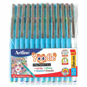 Artline Yoodle Fine Pen Assorted Blister Pack Of 25 