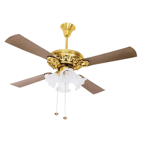 Crompton Nebula Ceiling Fan With Decorative Light 1200mm Antique Brass 