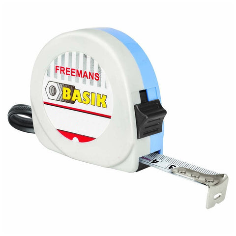 Freemans Basik Measuring Steel Tape With Belt Clip And Lock BKL7525 