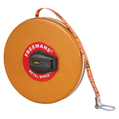 Freemans Metal Wired Leatherette Measuring Tape MW15 