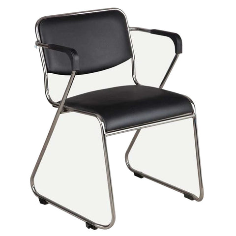 Nilkamal Contract 01 With Arm Visitor Chair Black 