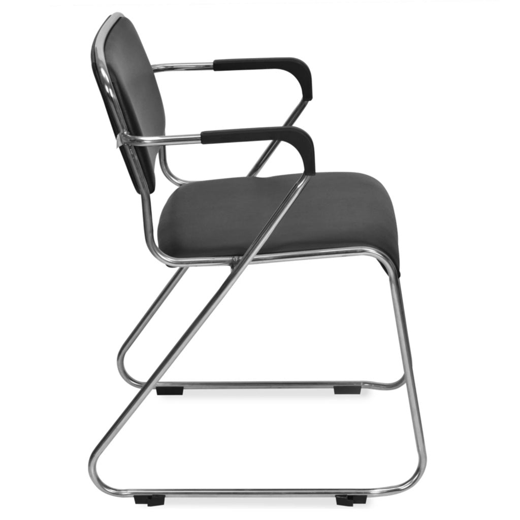 Nilkamal Contract 01 With Arm Visitor Chair Black