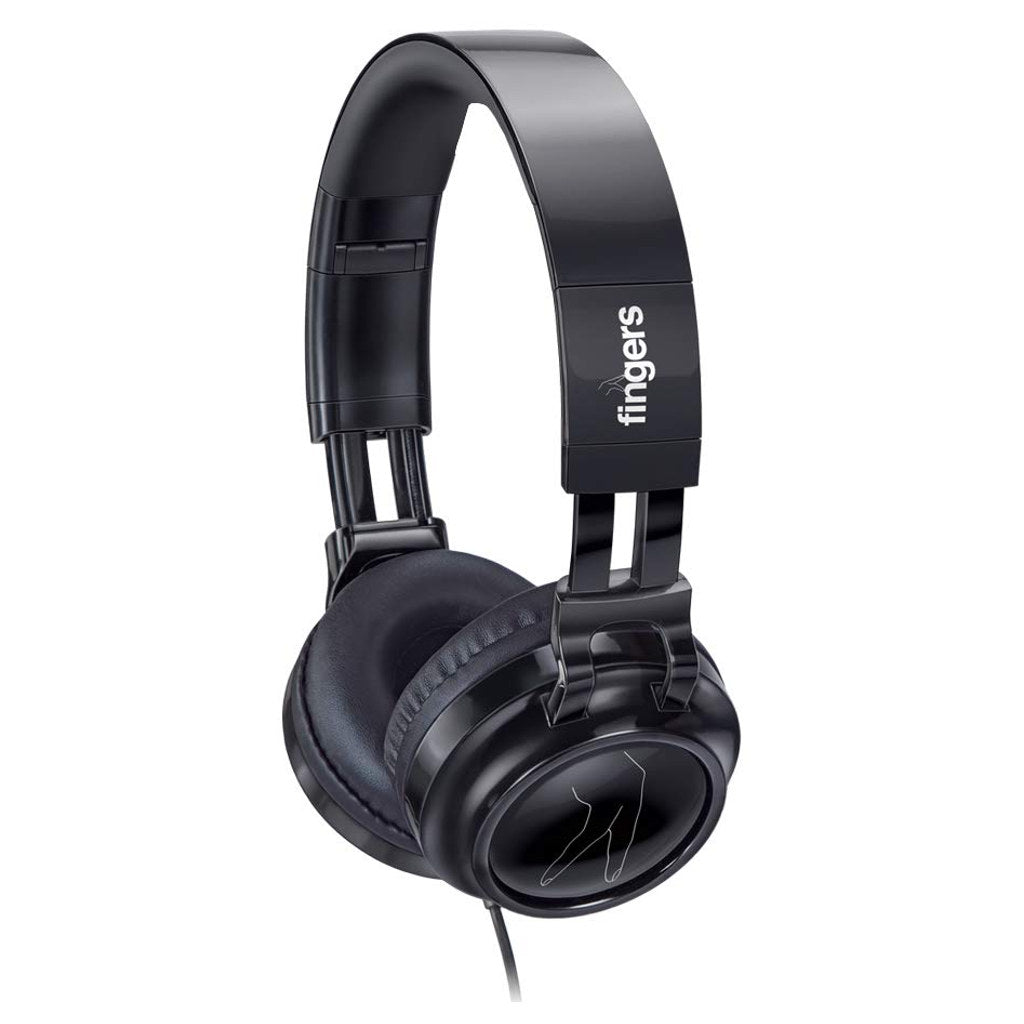 Fingers Superstar H6 Wired On Ear Headphone With Mic Black