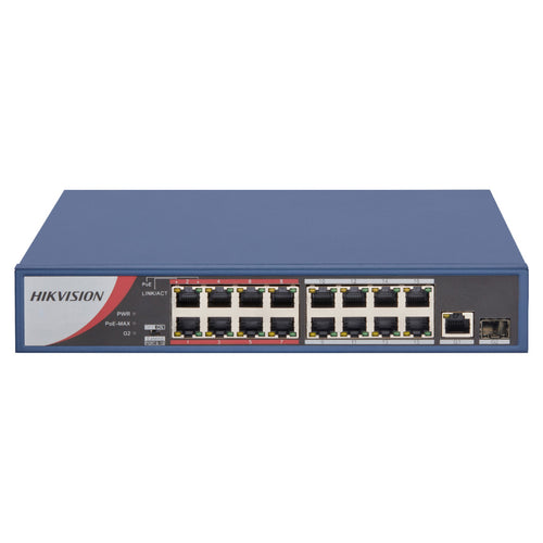 Hikvision 16 Port PoE Switch 1-RJ45 Uplink DS-3E0318P-E/M 