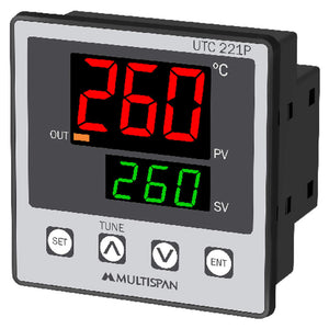 Multispan Temperature Controller Double Display 3 Digit UTC-221 P 
