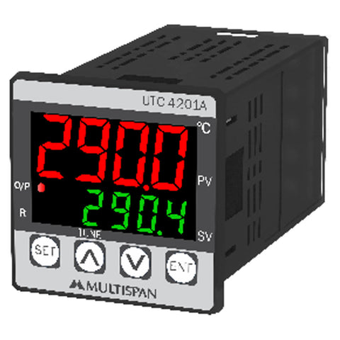 Multispan Temperature Controller With Controlling 1 Relay 4 Digit UTC-4201 A 
