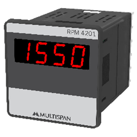 Multispan RPM Indicator 4 Digit RPM-4201 