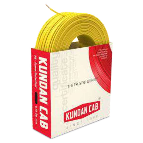 Kundan Cab P.V.C. Insulated Single Core Unsheathed Solid / Stranded Copper Wire (Industrial Cable) 90m 