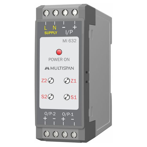 Multispan Signal Isolator With Single Input And Dual Output MI-632 