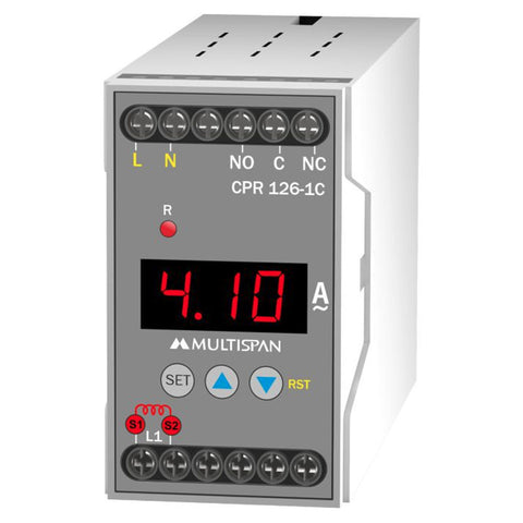 Multispan Current Protection Relay Din Type Single Phase And Three Phase CPR-126