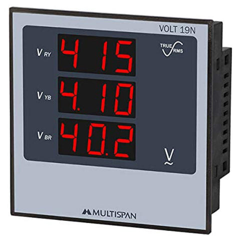 Multispan Volt Meter Three Phase VOL-19 N 