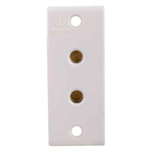 Anchor Penta PC 6A 2 Pin Without Shutter Socket White 14313 