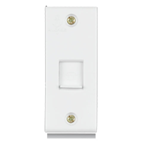 Anchor Penta PC Mini Telephone Jack With Shutter White 14602 