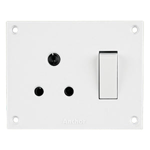 Anchor Penta Urea 6A Combinational Deluxe Switch Socket White 