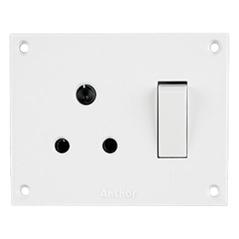 Anchor Penta Urea 6A Combinational Deluxe Switch Socket White 