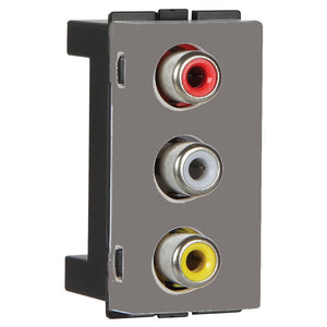 Crabtree Athena RCA Socket 1M Elephant Grey ACNKPAG001 