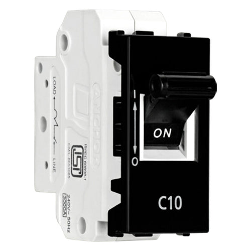 Anchor Roma Mini Modular SP MCB C Type Black 