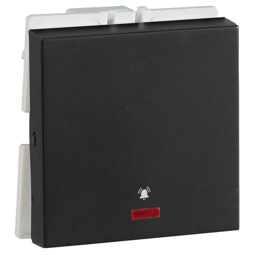 Crabtree Signia 10A Mega Bell Push Switch With Indicator 2M Grey ACWMBIG101 