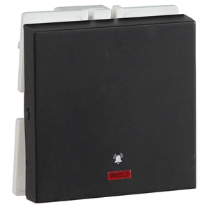 Crabtree Signia 10A Mega Bell Push Switch With Indicator 2M Grey ACWMBIG101 