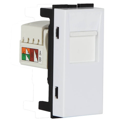Crabtree Signia RJ-45 Computer Jack With Cat 6 White 1Module ACWKRWW451 