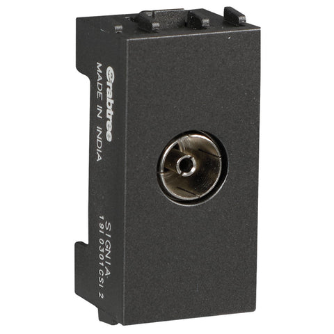 Crabtree Signia TV Socket 1Module Grey ACWKTOG001 