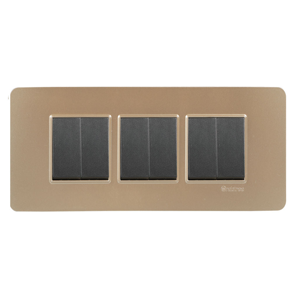 Crabtree Signia Modular Combined Front Plates Gold 1-6Module